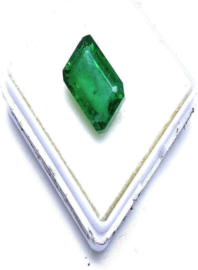 Ayush Gems Natural AAA++ Green Loose 5.25 Ratti 4.65 Carat Gemstone Natural Certified Zambian Emerald/Panna Stone for Men and Women - Image 1