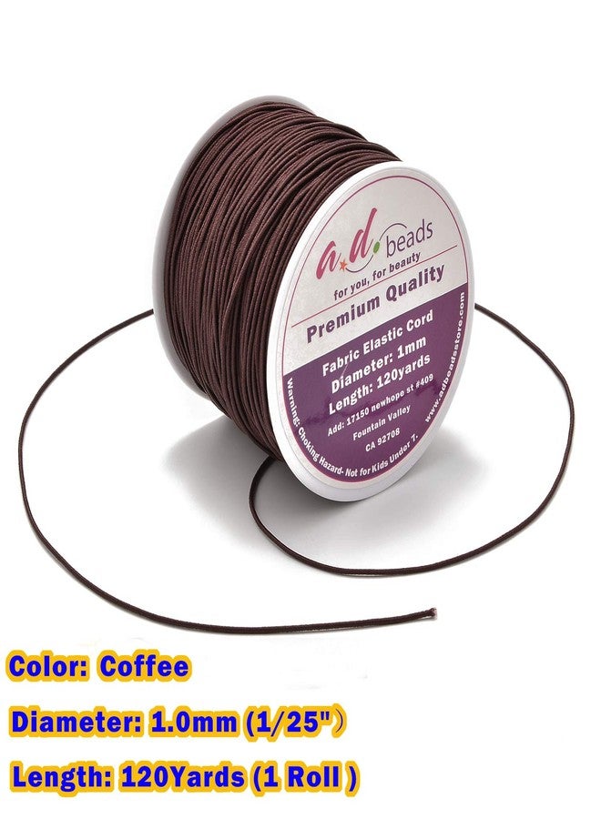 AD Beads 120 Yards 1.0MM Coffee Elastic Cord for Beading,Bracelets,Jewelry Making,120 Yards (Coffee) - Image 4