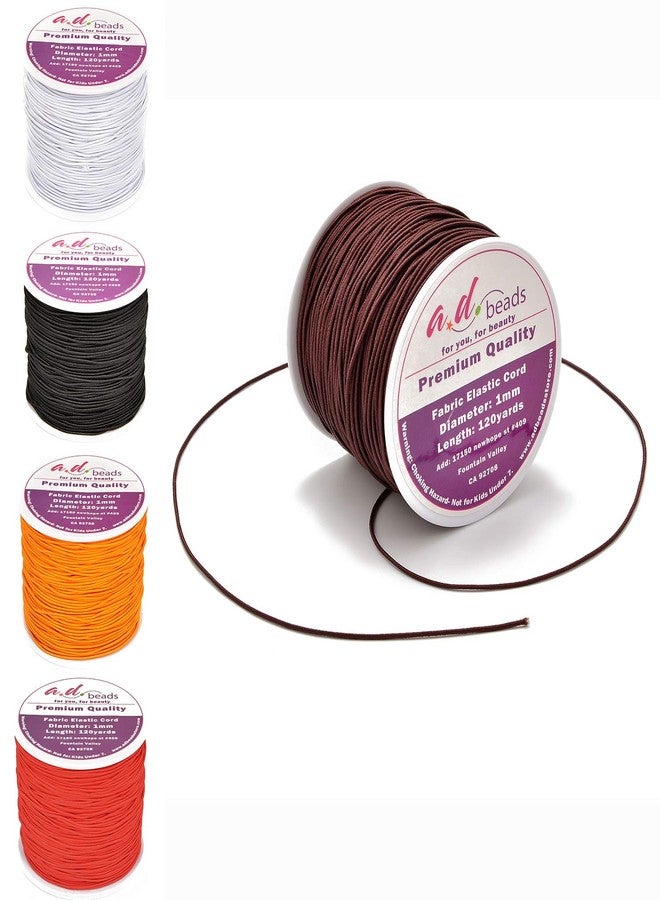 AD Beads 120 Yards 1.0MM Coffee Elastic Cord for Beading,Bracelets,Jewelry Making,120 Yards (Coffee) - Image 2