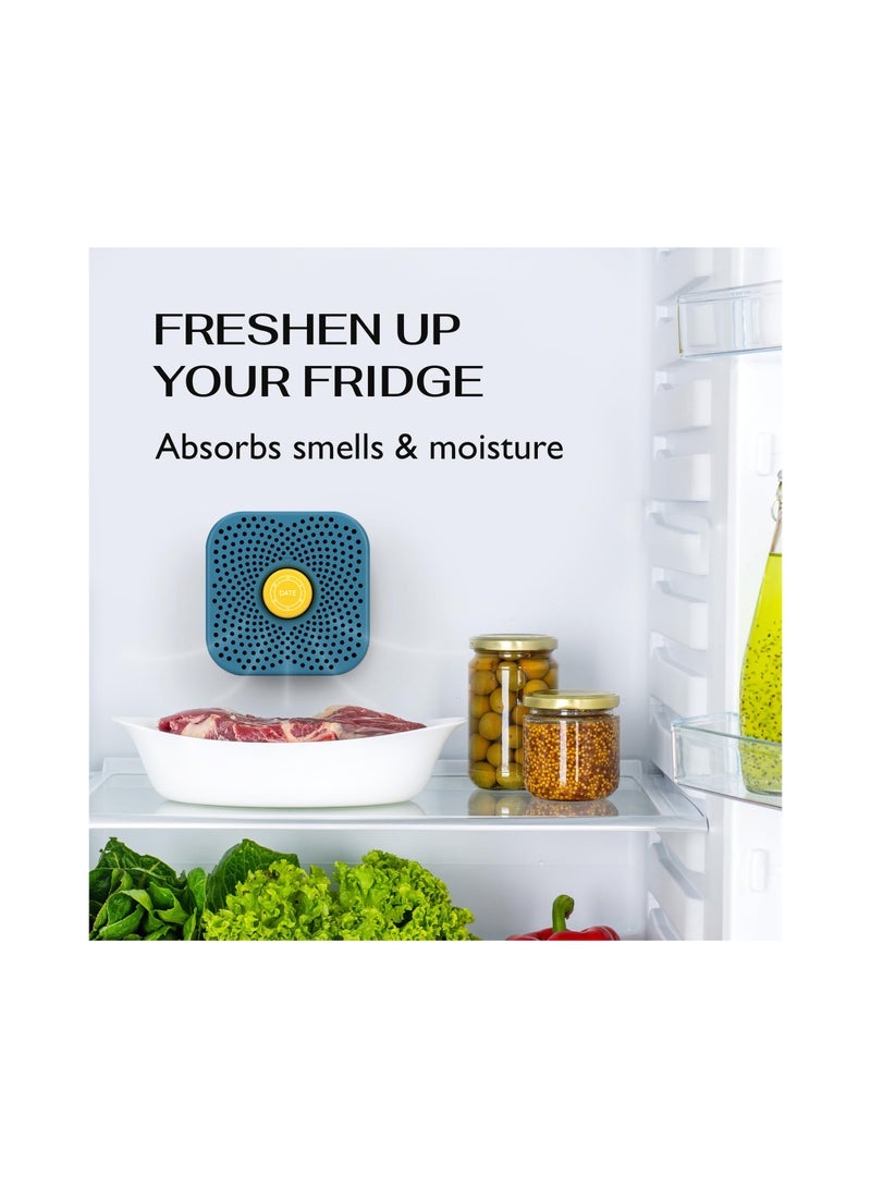 كابتن تيك Fridge Deodorizer, Activated Charcoal Odor Absorber, Fridge And Freezer Air Freshener, Natural Smell, Moisture & Odor Absorber, Strong Odor Eliminator for Fridge, Room, Pet, Shoe, Wardrobe (White)  - Image 2