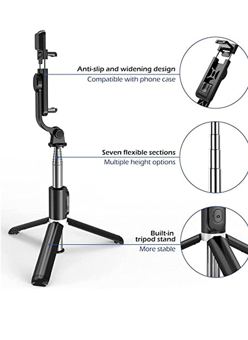 Raxoom Portable Selfie Stick Tripod with Light with Detachable Bluetooth Remote,41 Inch Extendable Tripod Compatible with IPhone 13 Pro/12/11 Pro/Max/XS/XR/X - Image 2