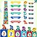 Toyssa Wooden Dinosaur Sorting and Stacking Toys for Toddler 13 Number Blocks Nesting Boxes with Magnetic Animals Train Set Preschool Learning Montessori Toys for 1 2 3 Year Old Boys Girls Gift - Image 4