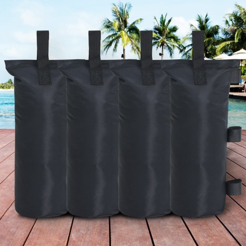 COOSHADE Canopy Tent Sand Bags Gazebo Weights Bags,4 Pack,Black,112LBS - Image 1