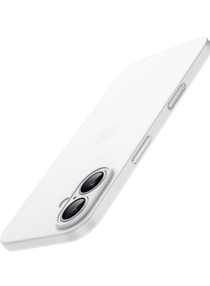 Ultra Slim (0.35mm) Case for iPhone 16 – Lightweight White Matte Finish with Full Camera Lens Protection - Image 1