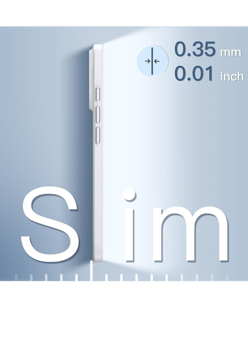 Ultra Slim (0.35mm) Case for iPhone 16 – Lightweight White Matte Finish with Full Camera Lens Protection - Image 3