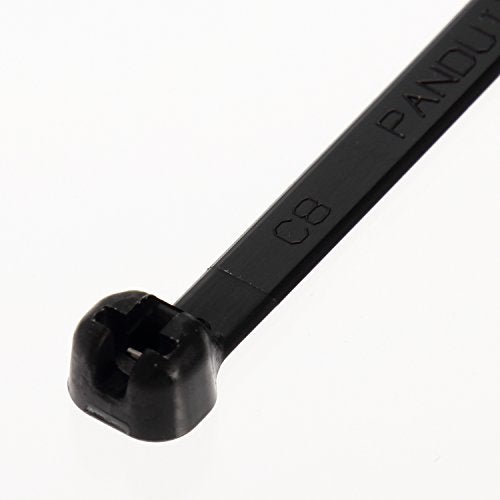Panduit BT2S-M0 Cable Tie, Metal Barb, Standard, Weather Resistant Nylon 6.6, 8.0-Inch Length, Black (1,000-Pack) - Image 2