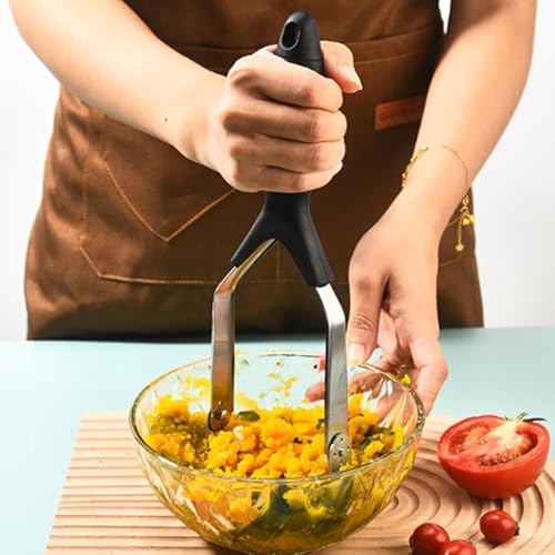 KIPSOME Potato Masher, Stainless Steel with Polypropylene Handle, Dishwasher Safe, for Vegetables and Fruits - Image 4