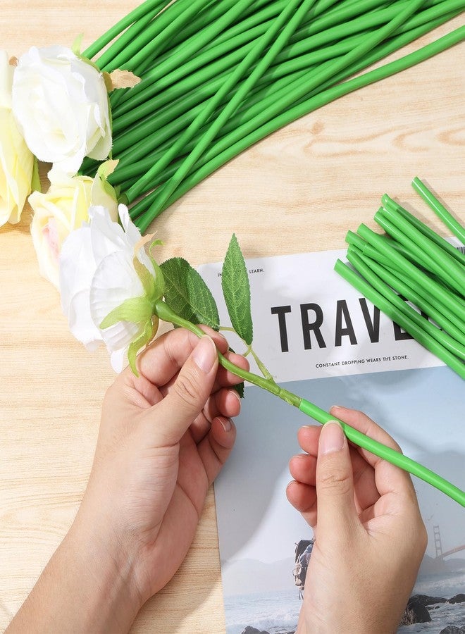 beinkmake 50Pcs Flower Stem Covers Green Tubing Roll Tubes for Bundling Artificial Flowers DIY Bouquets Wedding Corsage Arrangement - Image 3