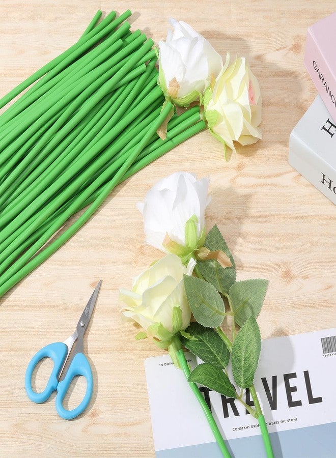beinkmake 50Pcs Flower Stem Covers Green Tubing Roll Tubes for Bundling Artificial Flowers DIY Bouquets Wedding Corsage Arrangement - Image 4