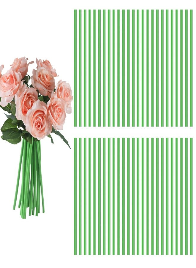 beinkmake 50Pcs Flower Stem Covers Green Tubing Roll Tubes for Bundling Artificial Flowers DIY Bouquets Wedding Corsage Arrangement - Image 1