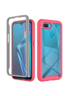 HuHa Case Cover For OPPO A12 Starry Sky Solid Color Series Shockproof PC + TPU Protective Case Frosting Pink 