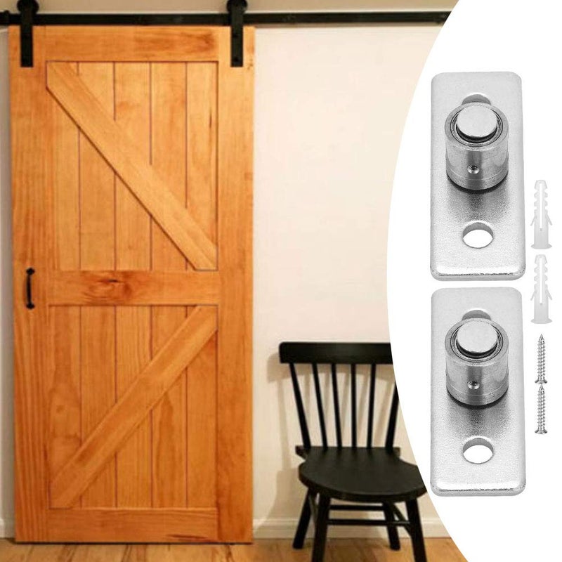EXCLUZO Set of 2 Sliding Door Floor Guides Hardware Fittings Stainless Steel Barndoor Floor Guide Durable for Wooden Doors Sliding Doors  - Image 2