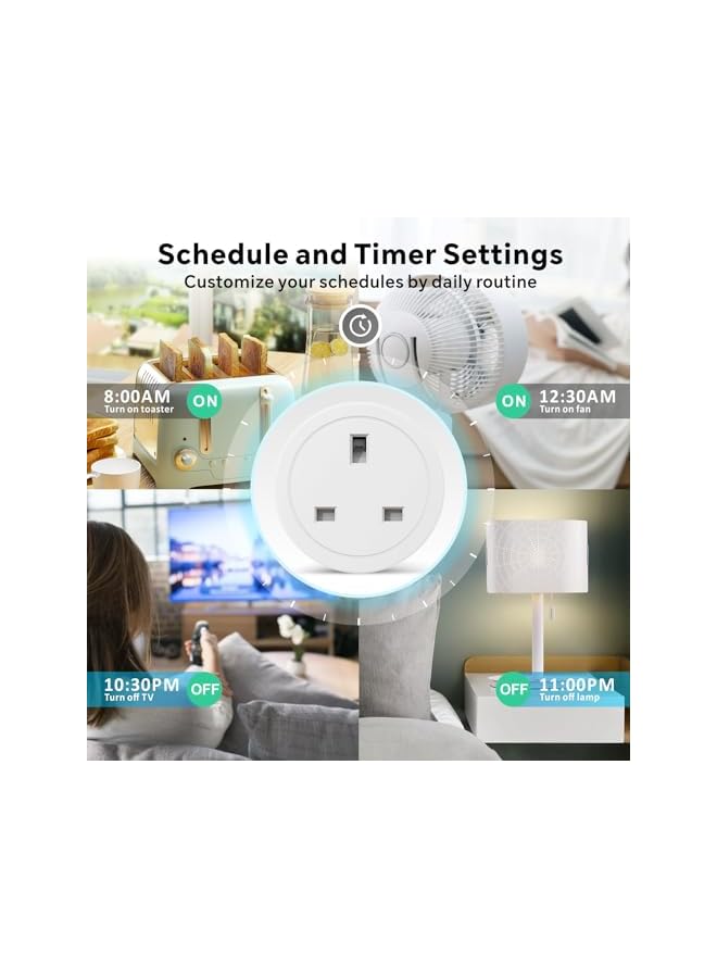 PROMASS WiFi Smart Plug,promass 16A WLAN Smart Socket with Energy Monitoring,2.4GHz WiFi Outlet with Smart Life APP Wireless Remote Control,Works with Alexa and GL Home (No Hub Required) (2)  - Image 5