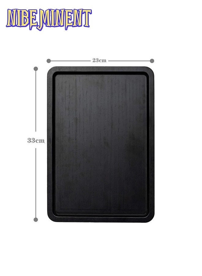 NIBEMINENT Wooden Sofa Arm Tray Table, Couch Arm Tray, Portable Couch Arm Side Table, Sofa Armrest Trays Clip-On Couch Desk, Stable TV Stand for Small Space, Art & Craft Supplies, Wood Material（Black） - Image 2