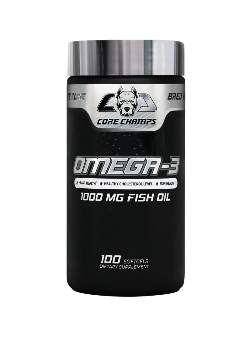 CORE CHAMPS Omega-3 - 1000mg Fish Oil - 100 softgels - 100 serving - Unflavored - Image 1