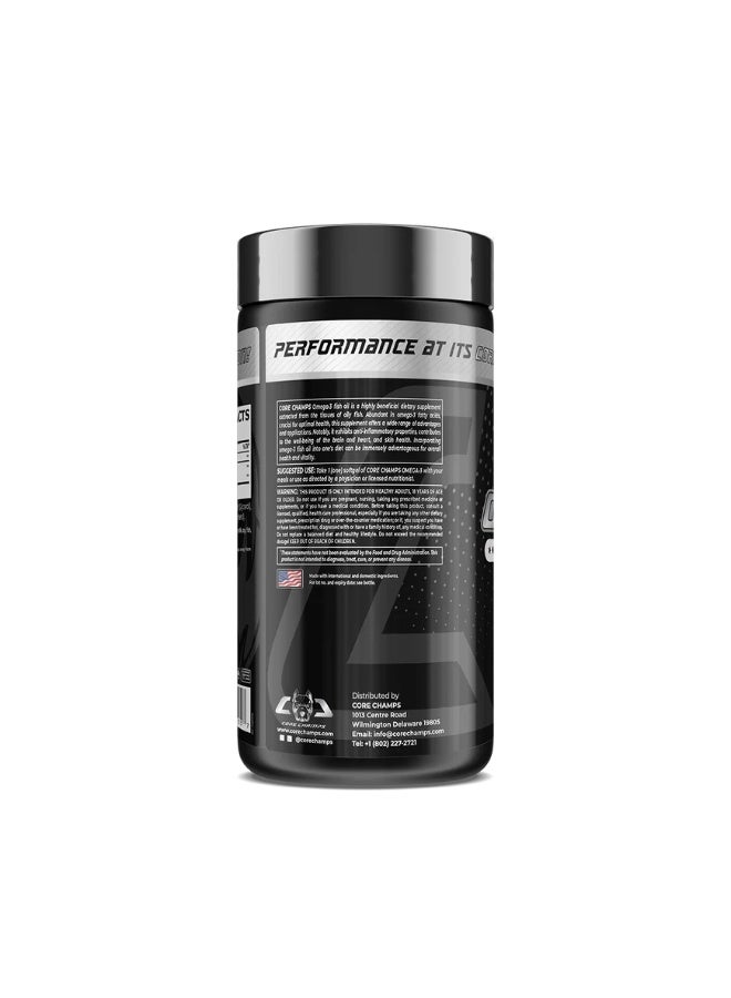 CORE CHAMPS Omega-3 - 1000mg Fish Oil - 100 softgels - 100 serving - Unflavored - Image 3