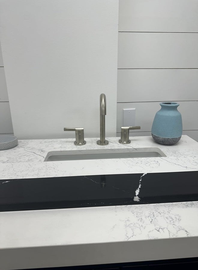 Pfister LG49-BI0K Pfister LG49-BI0 Brislin 1.2 GPM Widespread Bathroom Faucet with Pop-Up Drain Assembly - Image 3