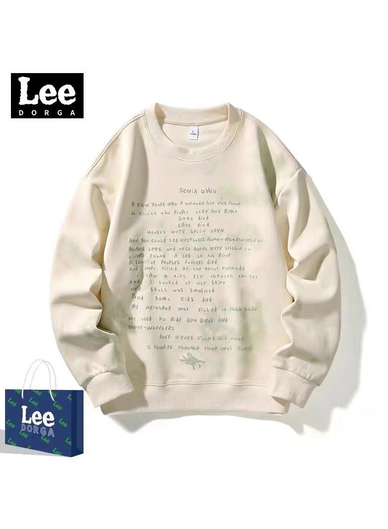 LEE Lee Brand Hoodie Loose Casual Round Neck Long Sleeved Hoodie 