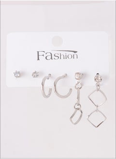 Akher el Ankoud 3 pairs earring set with different patterns (geometric shape) 