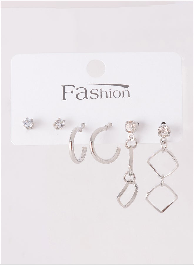 Akher el Ankoud - 3 pairs earring set with different patterns (geometric shape) - Image 1