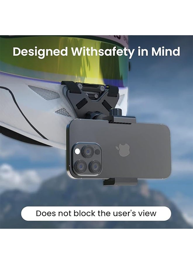 مثبت رقبة الخوذة للهاتف المحمول وGoPro، مثبت كاميرا أكشن للخيل، مجموعة أحزمة مثبتة لرقبة خوذة الدراجات - Image 5