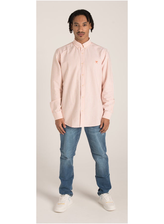Marco Bergamo - Long Sleeves Casual Striped Sh - Image 1