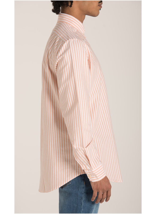 Marco Bergamo - Long Sleeves Casual Striped Sh - Image 1