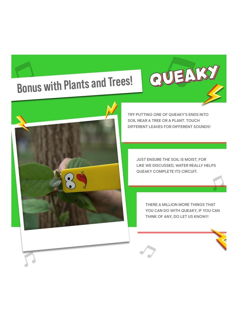 Blix Queaky - STEM Toy, Best Gift Toy for Kids, Smiley toy with sound (Yellow) - Image 5