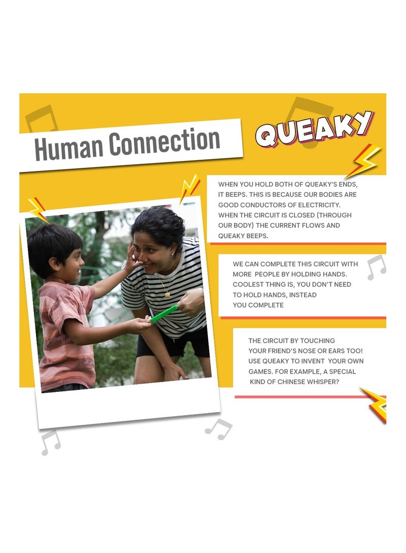 Blix Queaky - STEM Toy, Best Gift Toy for Kids, Smiley toy with sound (Yellow) - Image 4