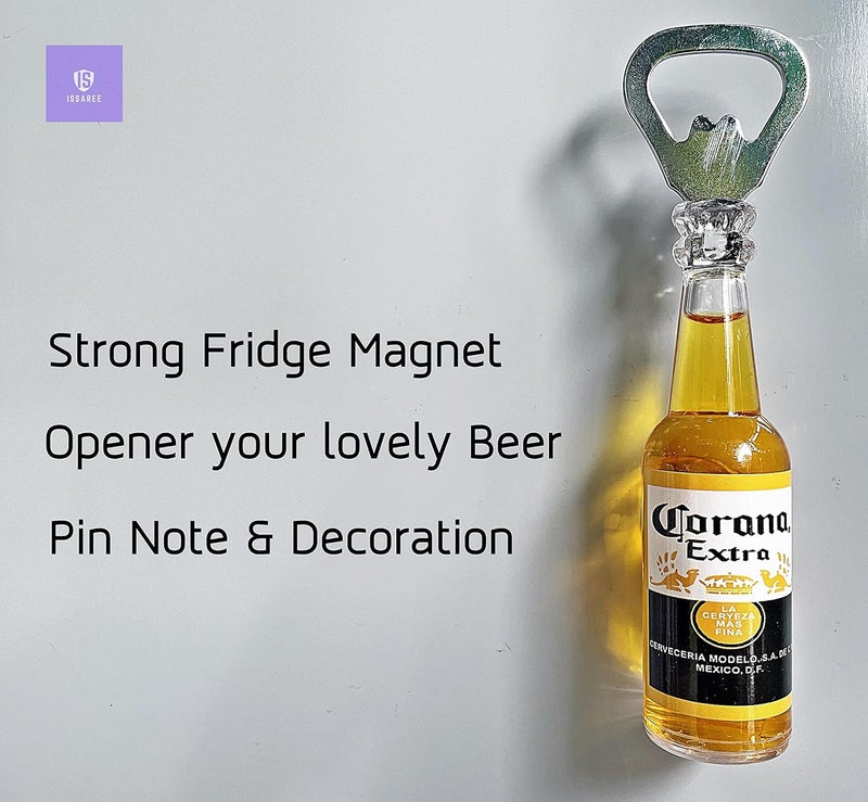 ISSAREE Magnetic Beer Bottle Opener Figure Beer Bottle Bar Refrigerator Decor Unique Birthday Gifts Collection (Corona Extra) - Image 5