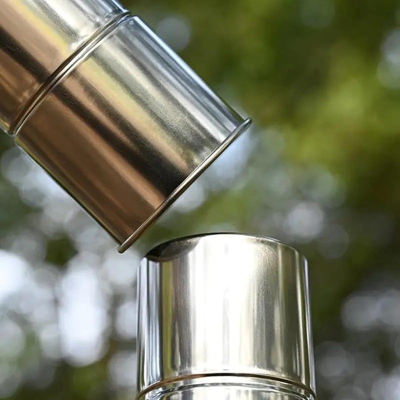 5 قطع 2 بوصة 304 مجموعة تمديد أنبوب مدفأة من الفولاذ المقاوم للصدأ للمواقد وسخانات المياه والأفران - Image 3