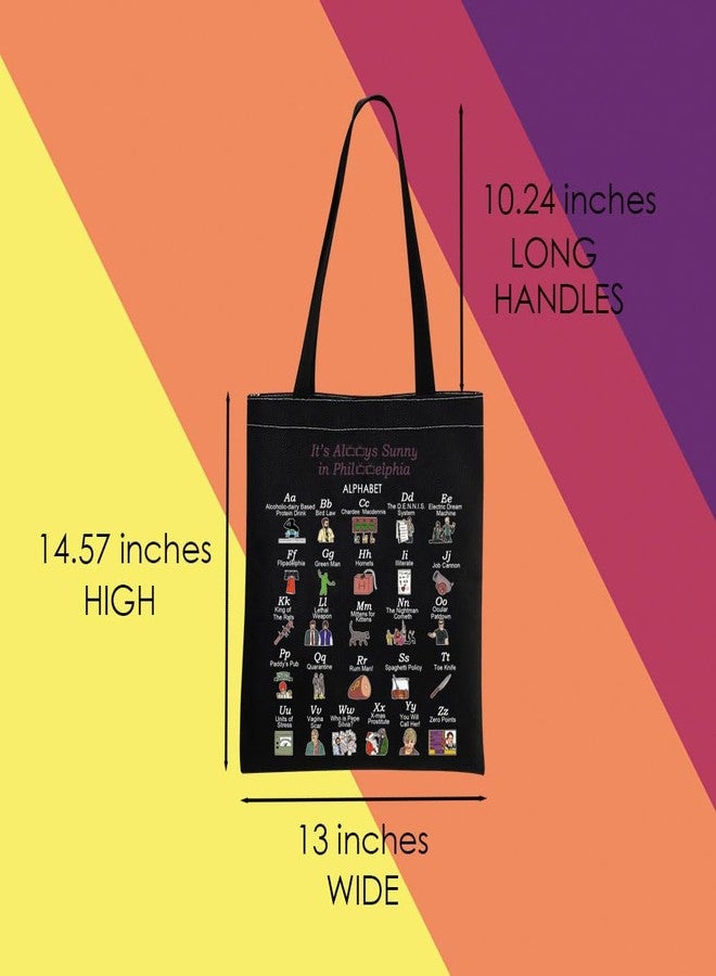 MNIGIU IASIP Tv Show Inspired Gift IASIP Tote Bag Always Sunny Merchandise IASIP Fans Gift (Sunny Black) - Image 4