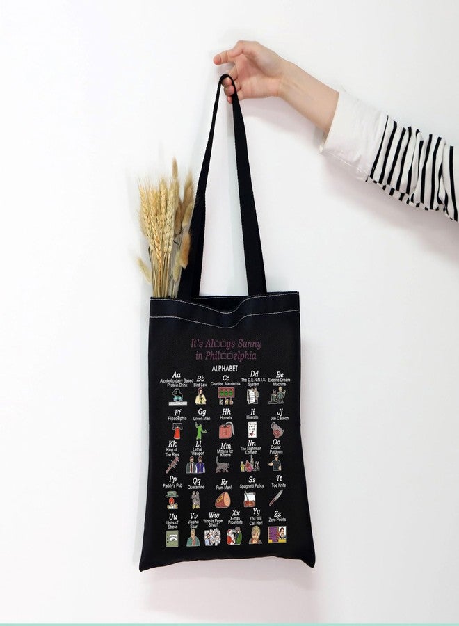 MNIGIU IASIP Tv Show Inspired Gift IASIP Tote Bag Always Sunny Merchandise IASIP Fans Gift (Sunny Black) - Image 5