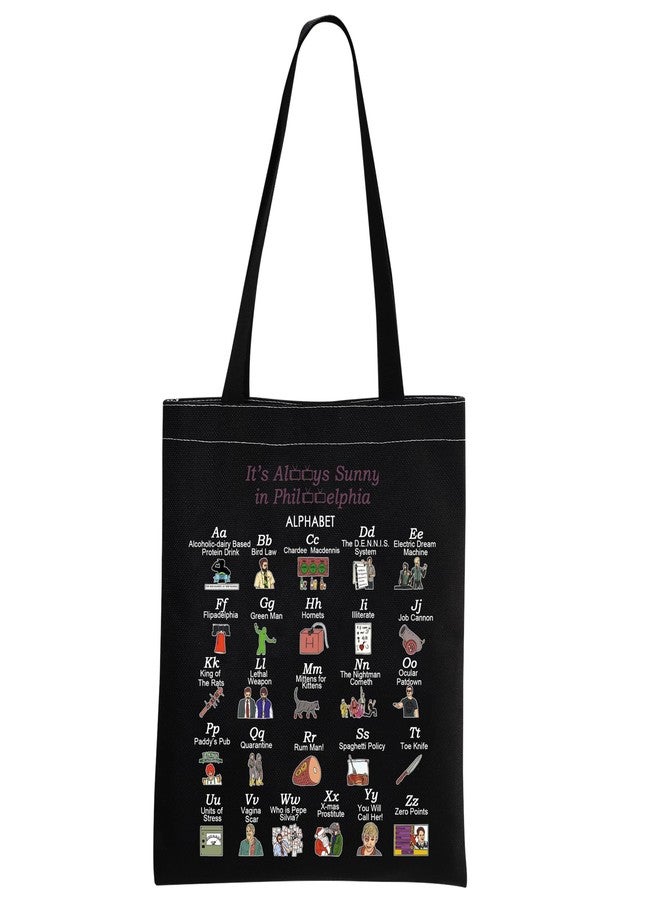 MNIGIU IASIP Tv Show Inspired Gift IASIP Tote Bag Always Sunny Merchandise IASIP Fans Gift (Sunny Black) - Image 1