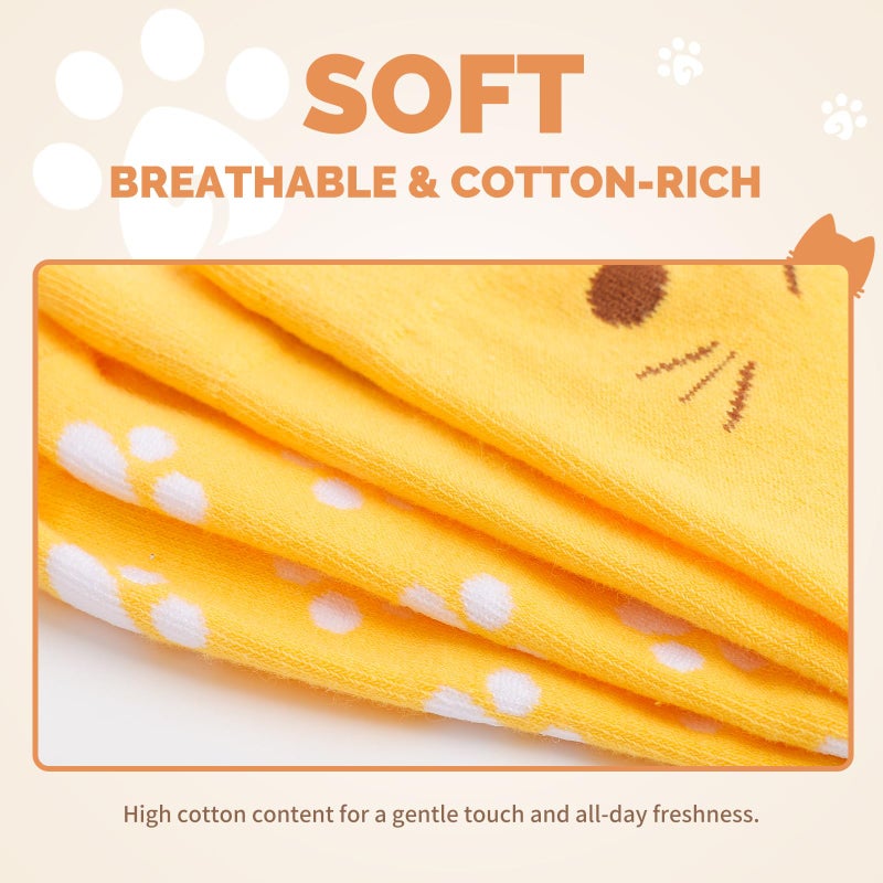 Janustar Comfortable Cozy Women's Cat Dog Socks - Cute Animal Pattern Gift for Women, Soft Socks for Daily Wear - Image 5