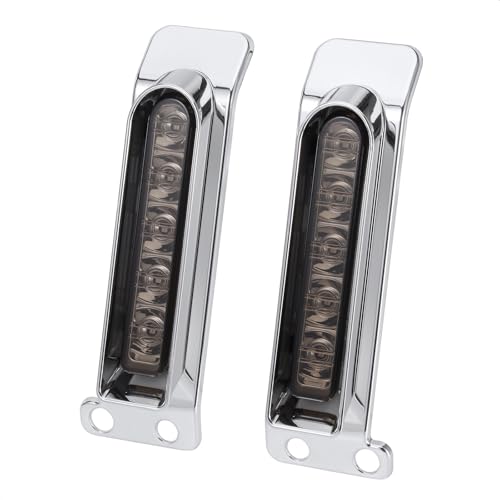 Bravema Rear Fender Filler Panel Lights Saddlebag LED Inserts Support Auxiliary Light Fit for Harley Touring Electra Glide Ultra Limited Road King Road Glide 20142024 Chromed Housing Smoke Len - Image 1