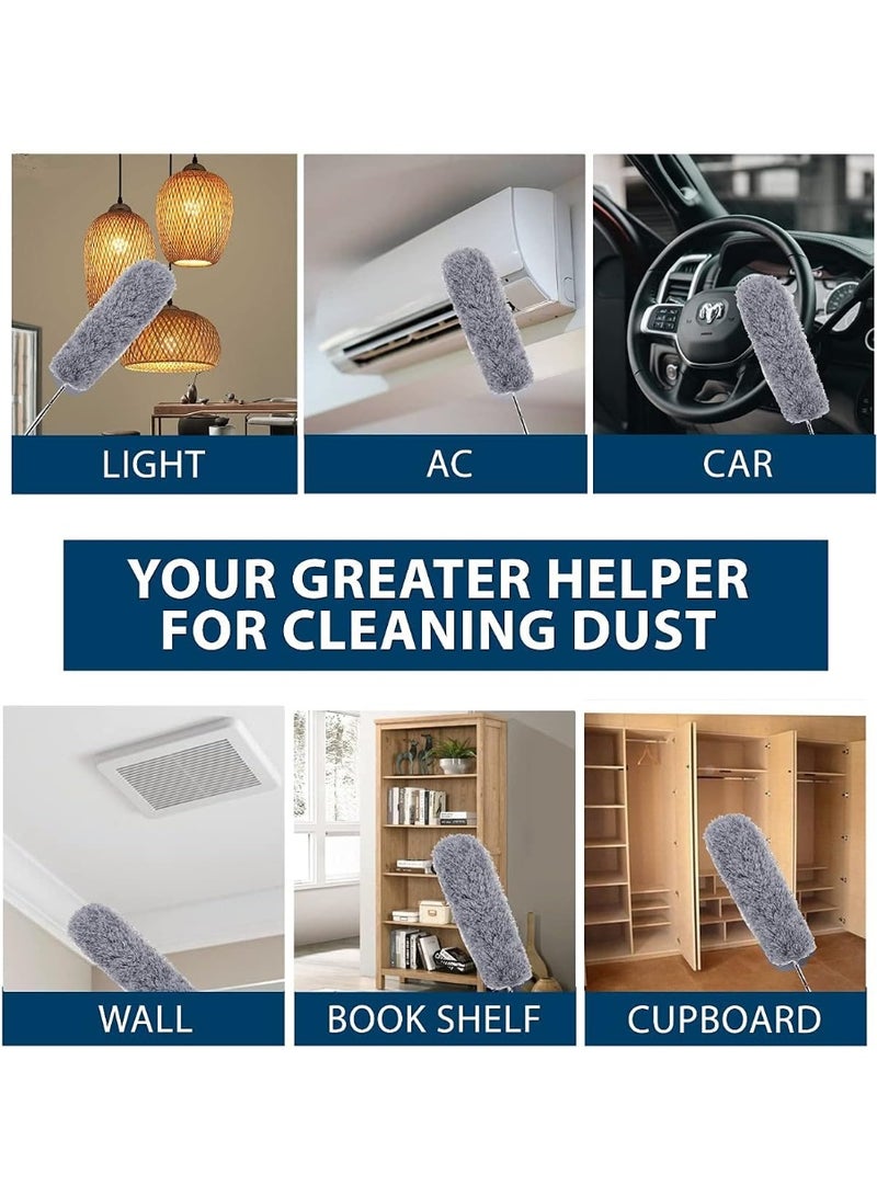 Extendable microfiber duster for cleaning ceilings, air conditioners, and high corners - Image 4