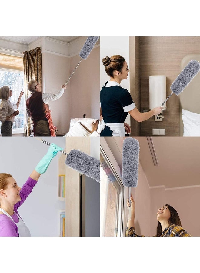 Extendable microfiber duster for cleaning ceilings, air conditioners, and high corners - Image 3