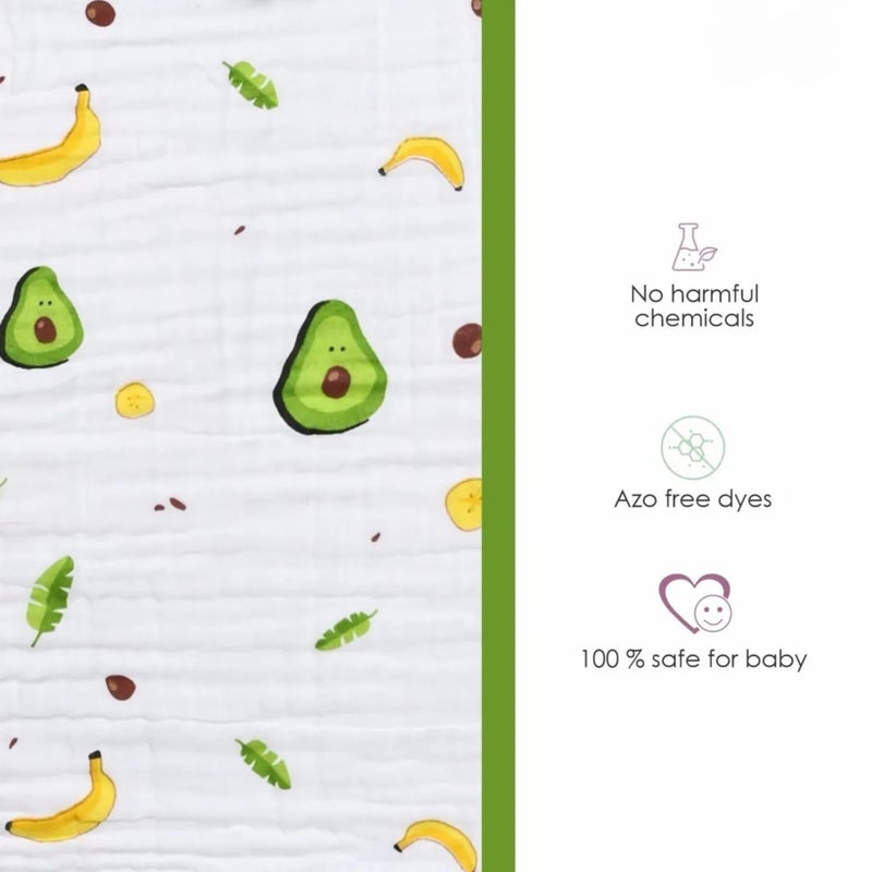 Smile Baby-100-Organic-Muslin-6-Layer-Super-Soft Muslin Baby Blanket 100 * 110 CM 1 Pic Blanket - Image 5