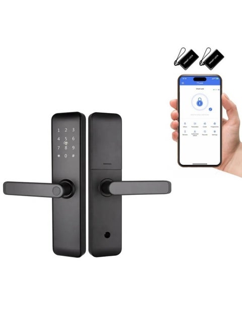 Smart Fingerprint Door Lock with TTLock APP, Password, IC Card, and Key Access - Secure Entry for Home, Hotel, and Apartment (TTLock version)