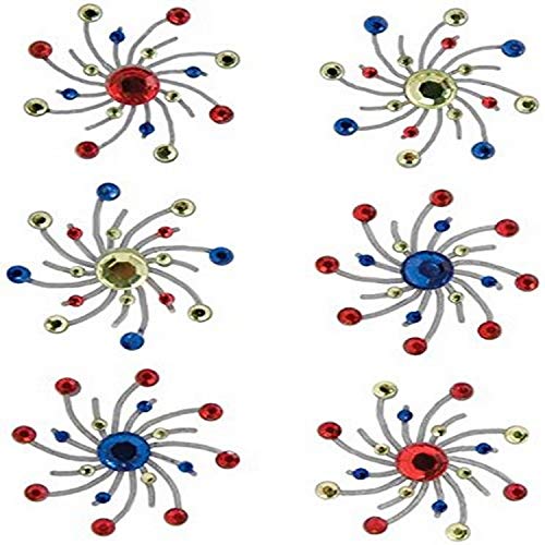 Karen Foster Design, Scrapbooking and Craft Embellishment, Swirl Burst Brads, Sparklers - Image 1