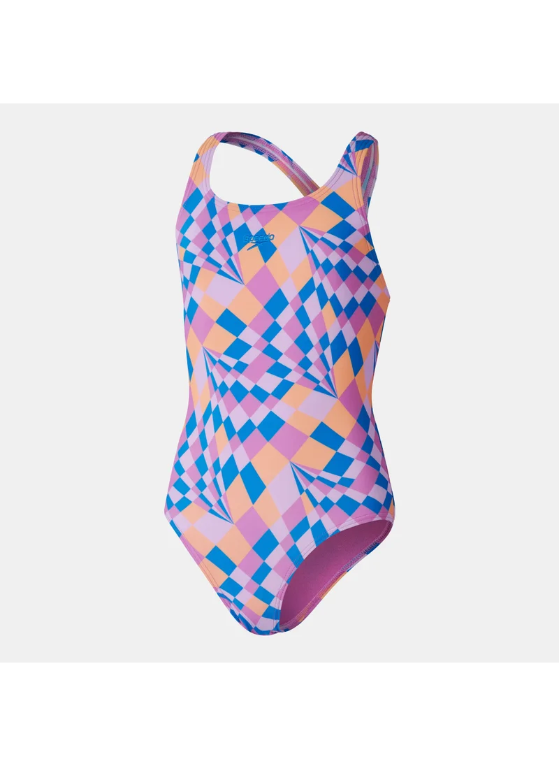 speedo Kids' Printed Medalist Swimsuit
