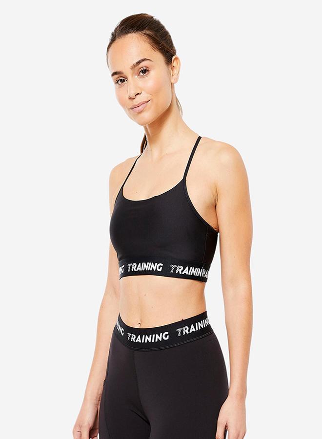 DECATHLON Women's Support Thin Crossover Strap Sports Bra - Image 1