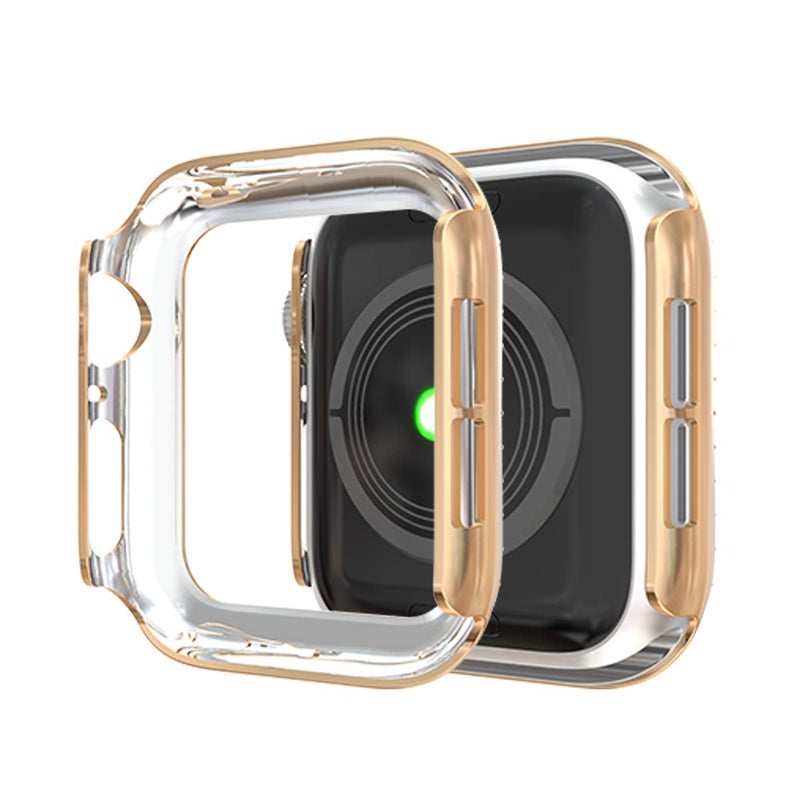 RICHONE [5-Pack] Protector Case Compatible with Apple Watch Series 3 Series 2 Series 1 42mm Cover, Without Screen Film, Double Row Bling Crystal Diamonds Protective Cover PC Plated Bumper Frame Accessories - Image 4