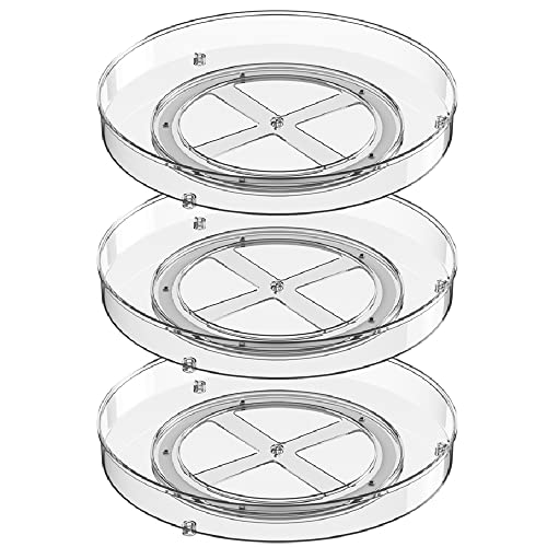 blitzlabs Lazy Susan Turntable Spice Rack Organizer, Food Storage Container Rotating Condiments Spinning Organizer for Kitchen Cabinets Pantry Refrigerator Countertops,Set of 2 - Image 2