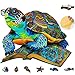 Mys Aurora Sea Turtle Puzzles for Adults 500 Pieces 5MM Thick Jigsaw Puzzles Unique Shape Ocean Wooden Puzzles for Adults and Kids Birthday Gifts Family Game 183 x 153 Inches - Image 2
