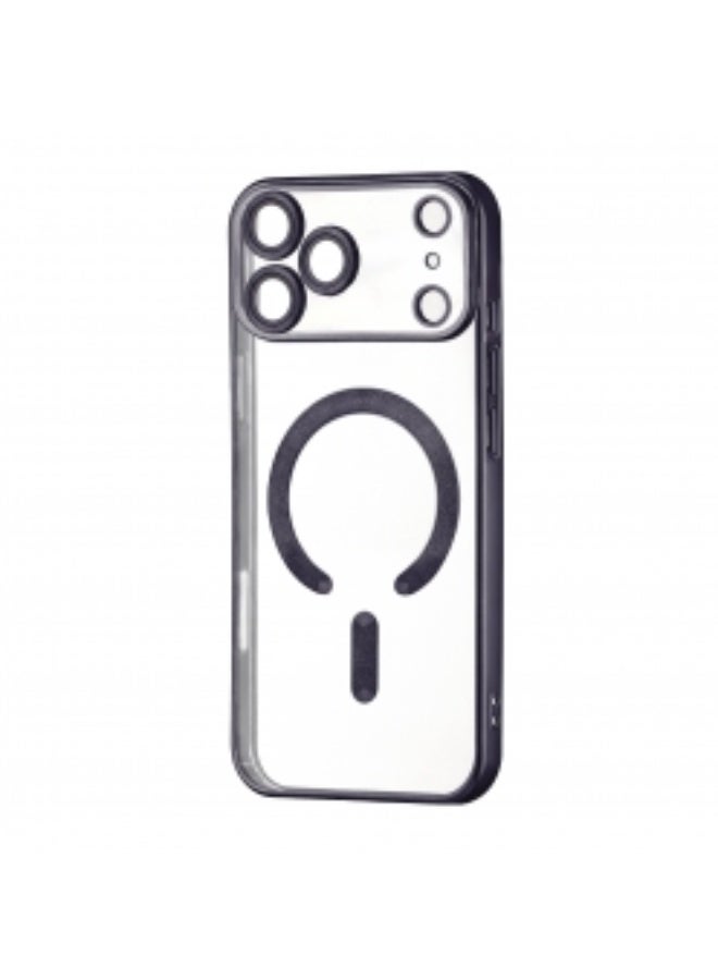Iphone 17 Pro Max Clear MagSafe iPhone Case with Shockproof TPU Frame and Aluminum Camera Rings - Image 4