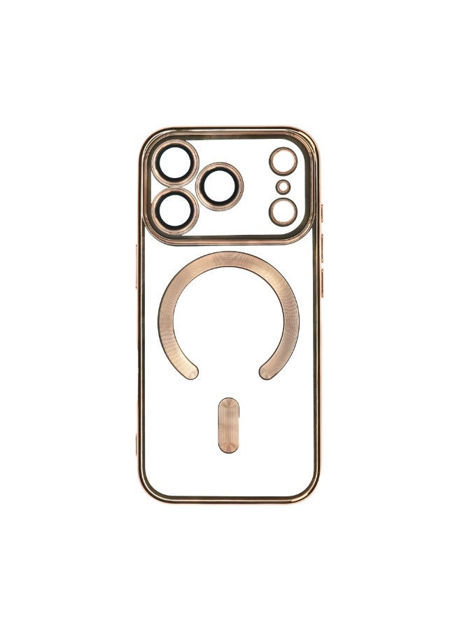 Iphone 17 Pro Max Clear MagSafe iPhone Case with Shockproof TPU Frame and Aluminum Camera Rings - Image 3