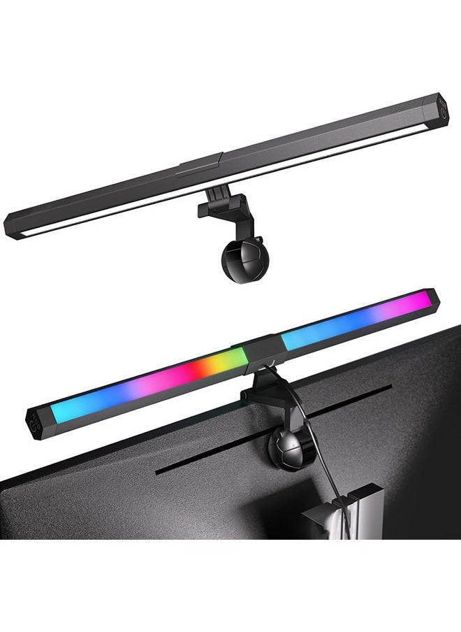 TUNKE TUNKE Computer Monitor Lamp with RGB Backlight, 40cm Monitor Light bar with Dimmer and Color Temperature, LED Touch Control Gaming Screen Light No Screen Glare and Eye Protection for Home Office  - Image 1