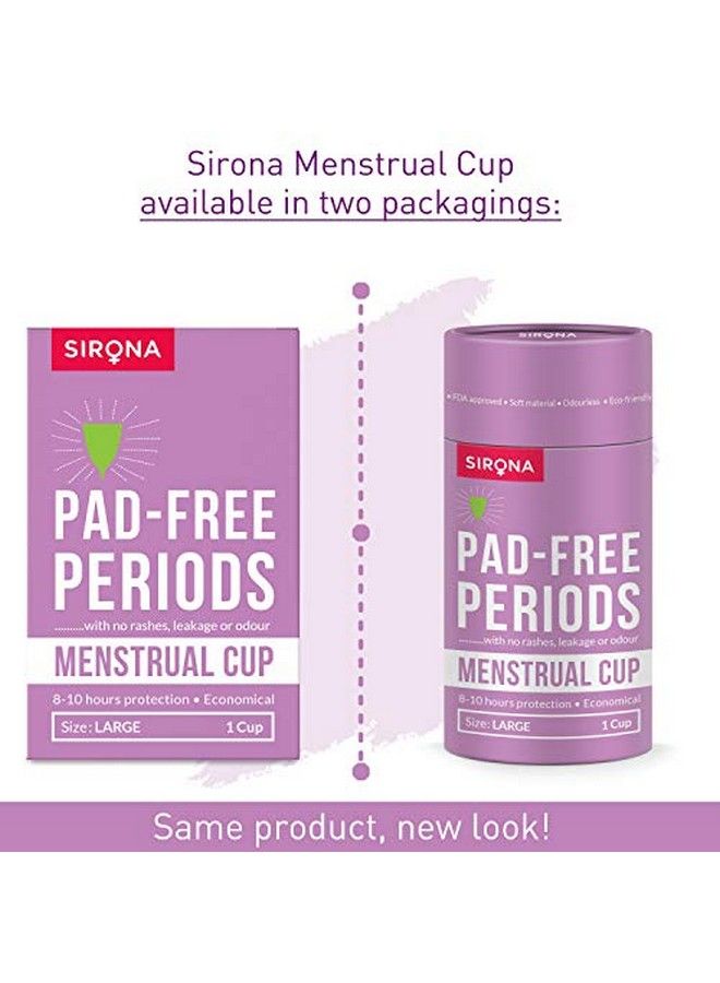 Sirona Reusable Menstrual Cup For Women ; Medium And Large Size With Pouch ; Ultra Soft Odour And Rash Free ; 100% Medical Grade Silicone ; No Leakage ; Protection For Up To 810 Hours ; Fda Approved  - Image 4